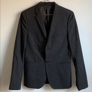 Guess size 38R charcoal wool skinny fit blazer